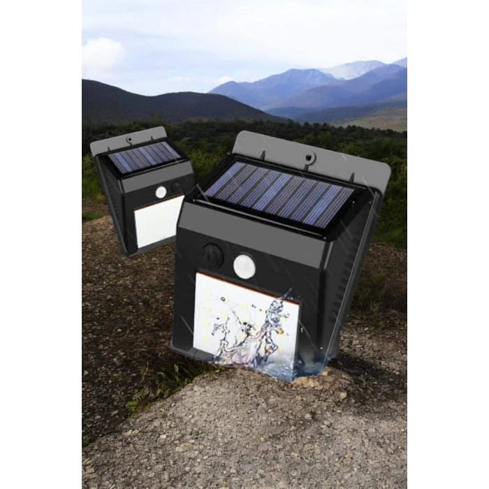 Nevamel Solar Lamba Giriş Bahçe Yol Avlu Hareket Sensörlü Led Parlak Gece Su Geçirmez