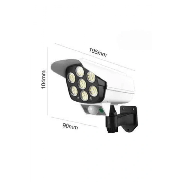 Nevamel Solar Lamba Kamera Görünümlü Duvar Lambası Dönebilen Bahçe Aydınlatması