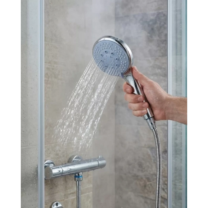 Nevamel® Spiral Hortumlu 4 Kademeli El Duşu Seti Duvar Askılı Banyo Duş Başlığı