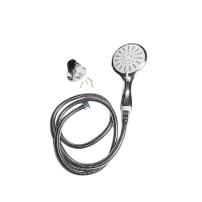 Nevamel® Spiral Hortumlu 4 Kademeli Krem El Duşu Başlığı Banyo Duş Seti