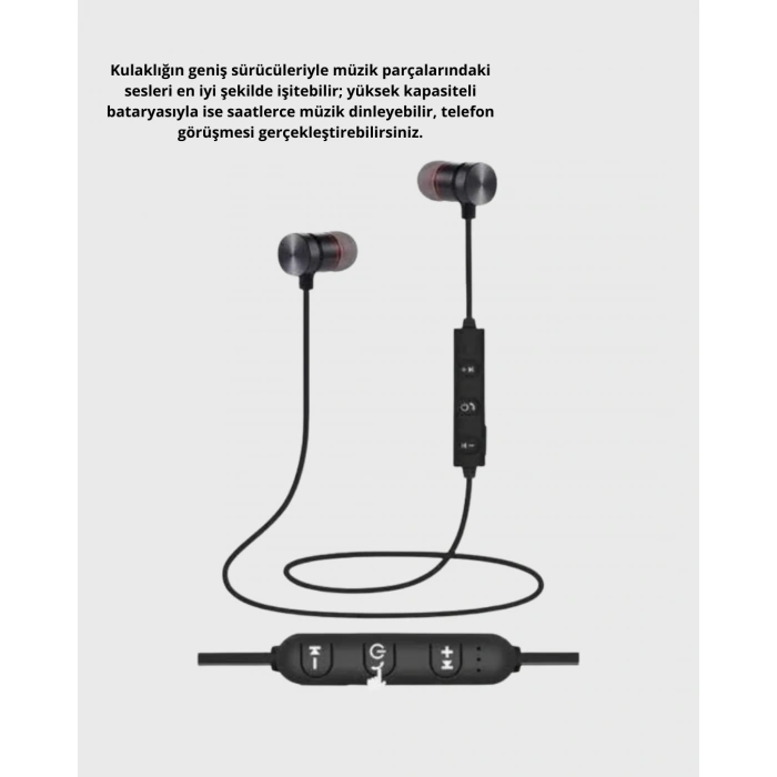 Nevamel® Spor Bileklik + Kablosuz Bluetooth Kulaklık Fitness Seti