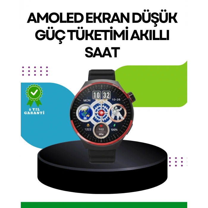 Nevamel® Spor ve Sağlık Takipli Akıllı Saat Kablosuz Şarj