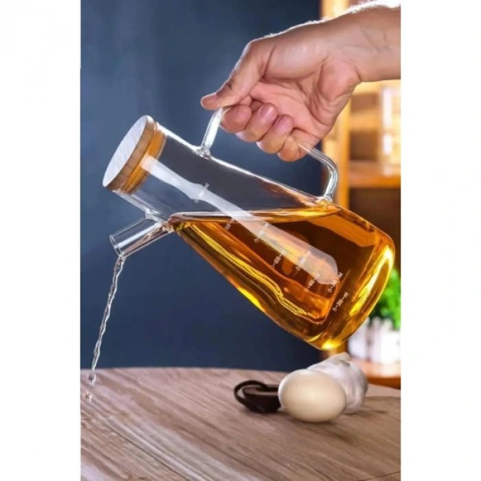 Nevamel Standlı 2li Cam Yağdanlık