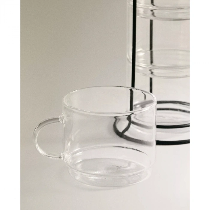 Nevamel Standlı Borosilikat 4lü Fincan Seti