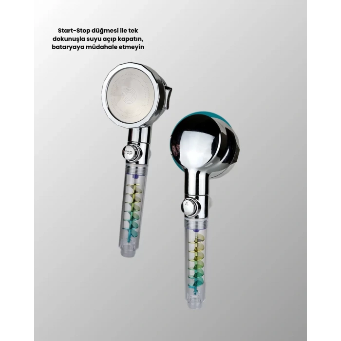 Nevamel® Start Stop Kontrollü El Duşu – Basınçlı Su Tasarruflu Sağanak Yağmur Deneyimi