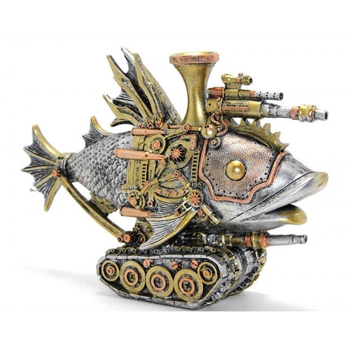 Nevamel Steampunk Polyester Tasarım Balık Figürü