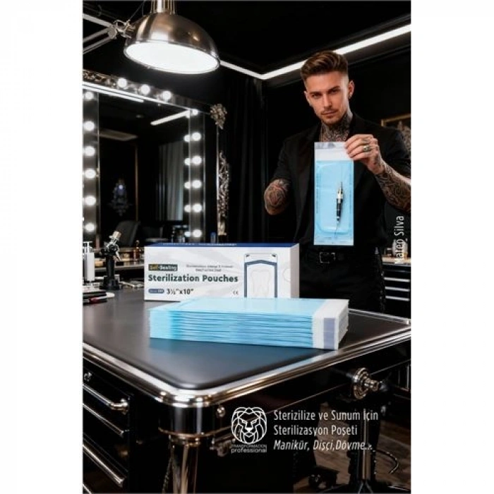 Nevamel® Sterilizasyon Poşeti 1000 Adet - Otoklav Kendinden Yapışkanlı Medikal Poşet 9x26 cm