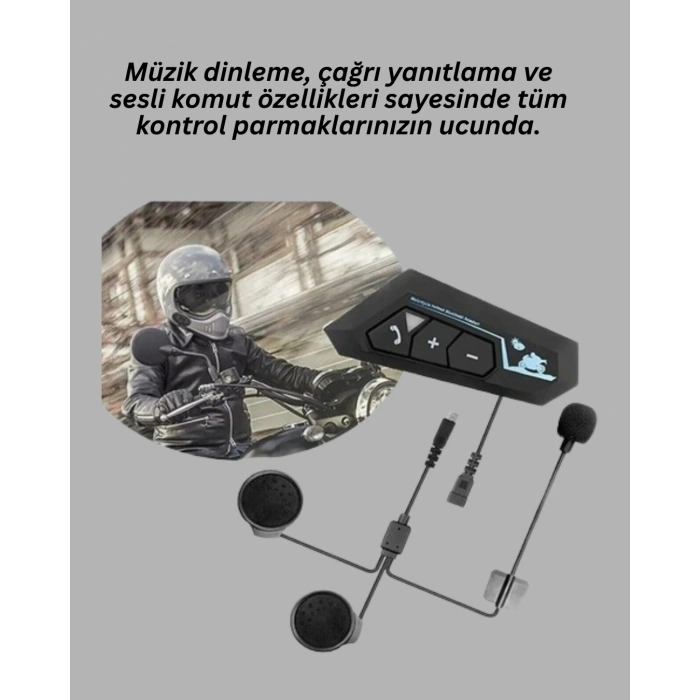 Nevamel Su Geçirmez BT22 Bluetooth Kask Kulaklığı GPS ve Müzik Uyumlu