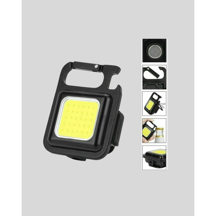 Nevamel Süper Parlak 800 Lümen LED Fener – USB Şarjlı 3 Işık Modlu Mini Taşınabilir ve Anahtarlık Tipi