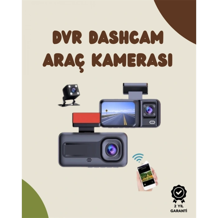 Nevamel Sürüş ve Park Halinde Kesintisiz Güvenlik İçin 3 Kameralı Profesyonel Dashcam