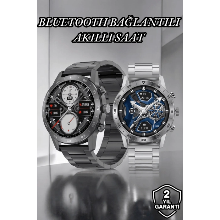 Nevamel Suya Dayanıklı Dokunmatik Akıllı Saat Bluetooth 5.0 Sesli Asistan ve Sağlık Takibi