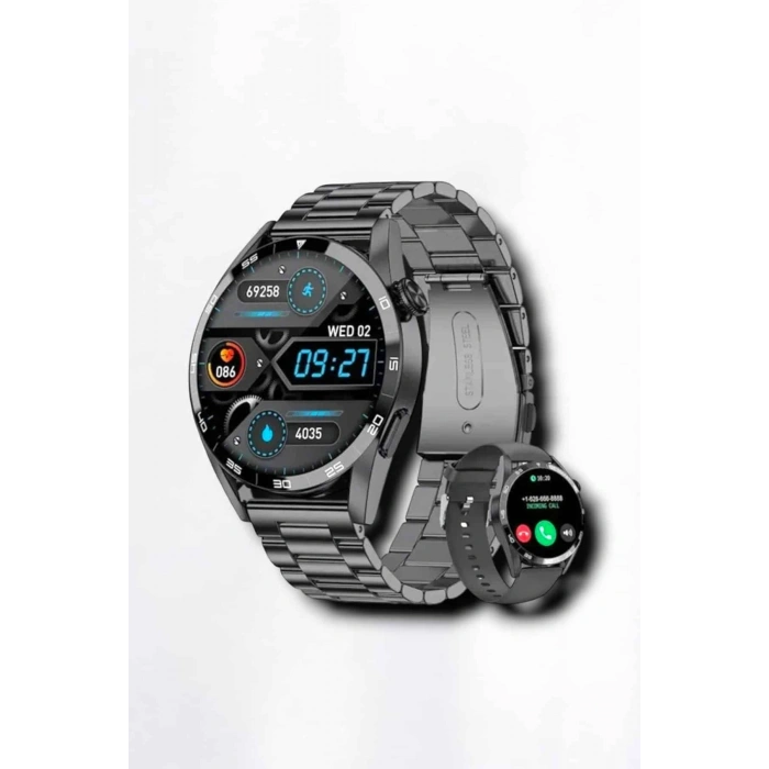 Nevamel Suya Dayanıklı Dokunmatik Akıllı Saat Bluetooth 5.0 Sesli Asistan ve Sağlık Takibi