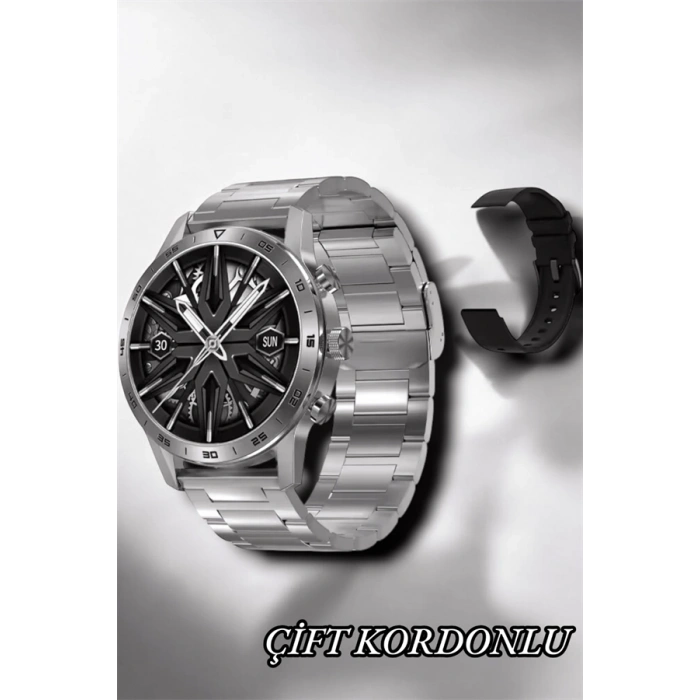 Nevamel Suya Dayanıklı Dokunmatik Akıllı Saat Bluetooth 5.0 Sesli Asistan ve Sağlık Takibi