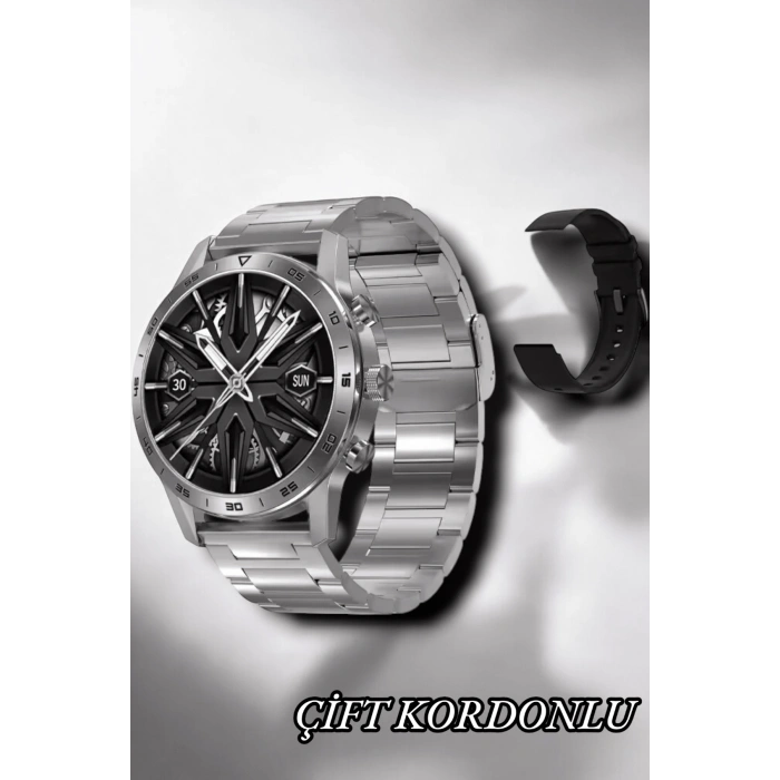 Nevamel Suya Dayanıklı Dokunmatik Akıllı Saat Bluetooth 5.0 Sesli Asistan ve Sağlık Takibi