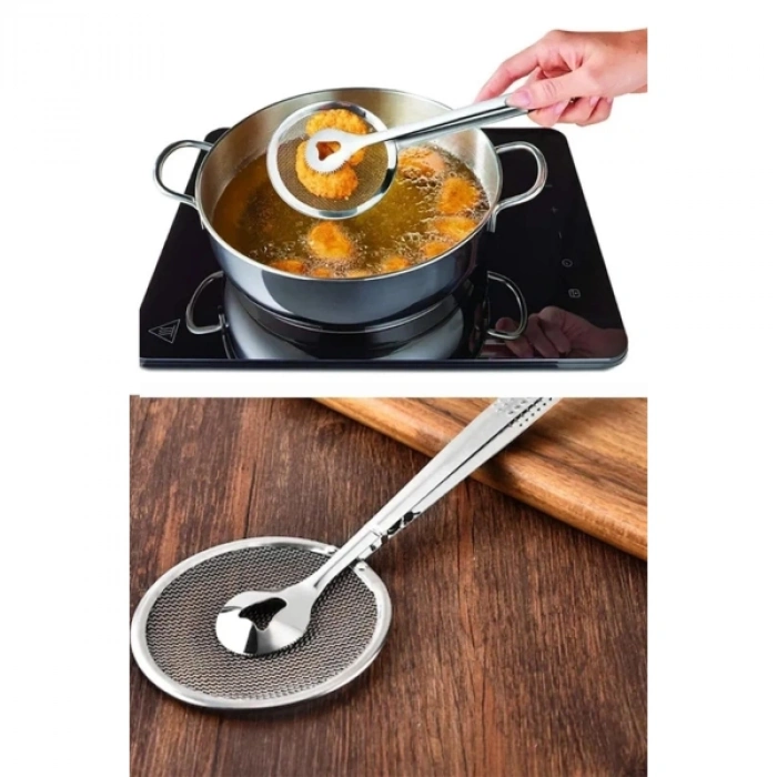 Nevamel Süzgeçli Kevgirli Haşlama Kızartma Maşası