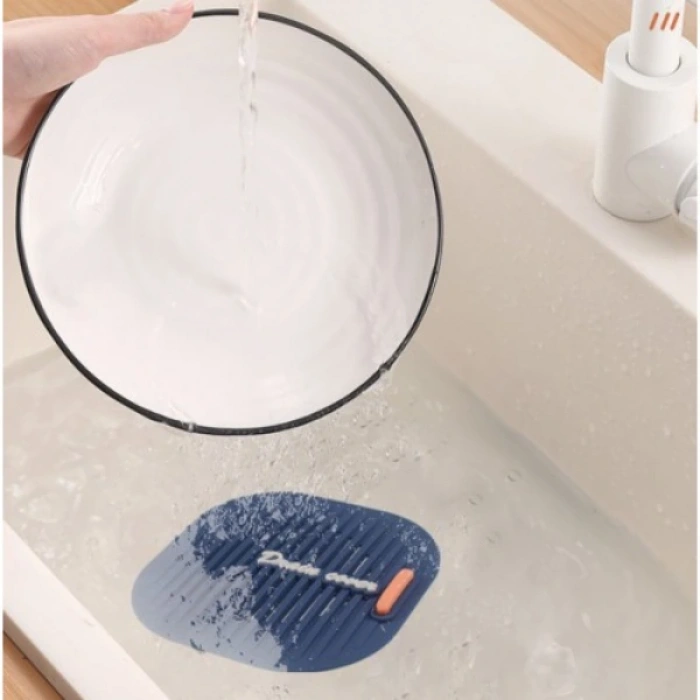 Nevamel Süzgeçli Lavabo Gider Koruyucu Mat Gri