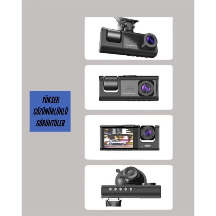 Nevamel TA-01 1080P Ön 720P Arka ve İç Kamera Sistemli DVR