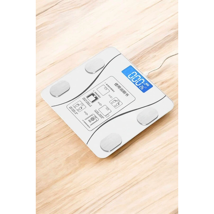 Nevamel Tartı Baskül Dijital Elektronik Tartı Vücut Analiz Wifi Akıllı Yağ Ölçer