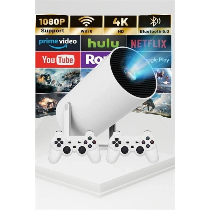 Nevamel Taşınabilir Android Projeksiyon Ayaklı Çift Kollu 4K Çözünürlüklü Sinema Projeksiyonu
