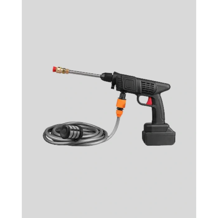 Nevamel® Taşınabilir Basınçlı Yıkama Makinesi – 5m Hortumlu Köpük Şişeli 48V Güçlü