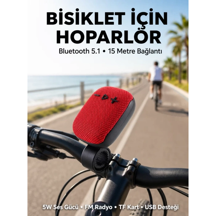 Nevamel® Taşınabilir Bluetooth Hoparlör Suya Dayanıklı Kumaş Kaplama