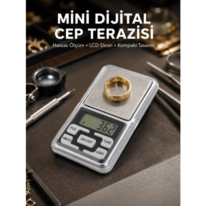 Nevamel® Taşınabilir Dijital Cep Terazisi 5 Ölçüm Birimli Yeni Nesil