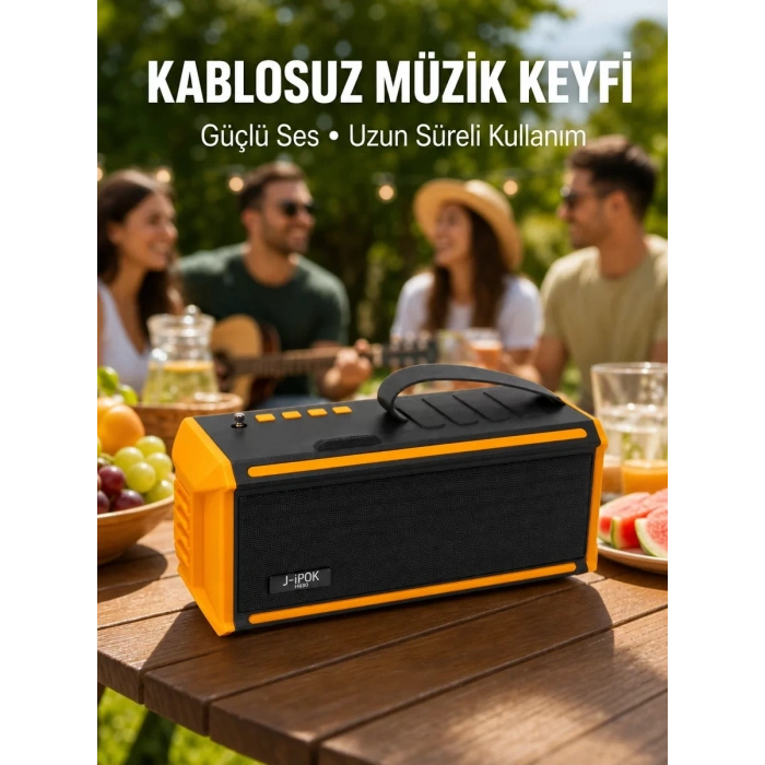 Nevamel® Taşınabilir J-IPOX P520 1200 mAh Bluetooth Hoparlör Mikrofonlu Yeni Nesil
