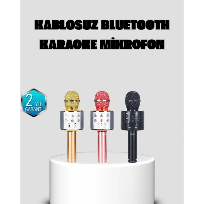 Nevamel Taşınabilir Karaoke Mikrofon – Bluetooth USB ve AUX Girişli