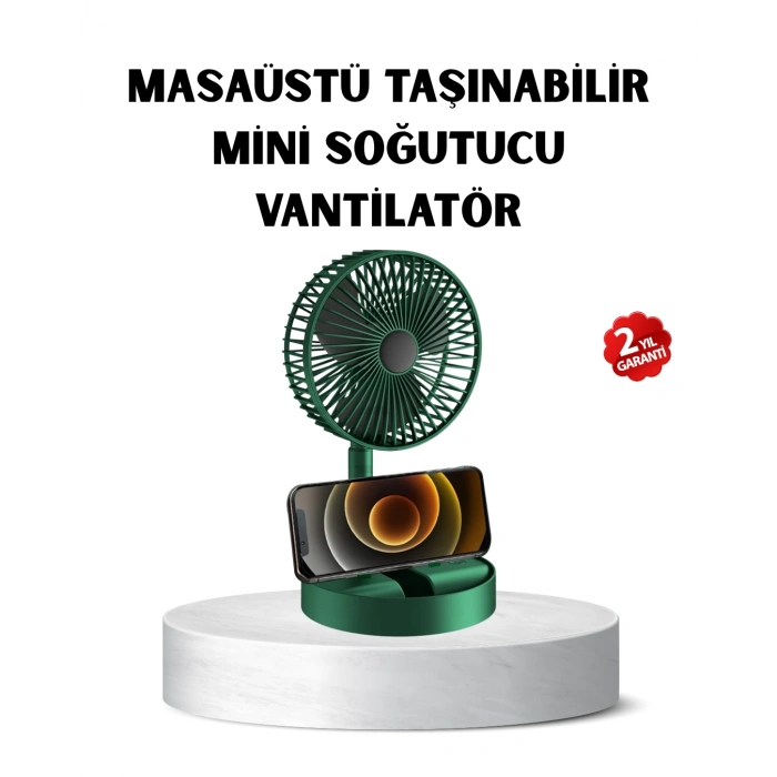 Nevamel® Taşınabilir Katlanabilir Mini Fan 3 Kademeli Şarj Edilebilir