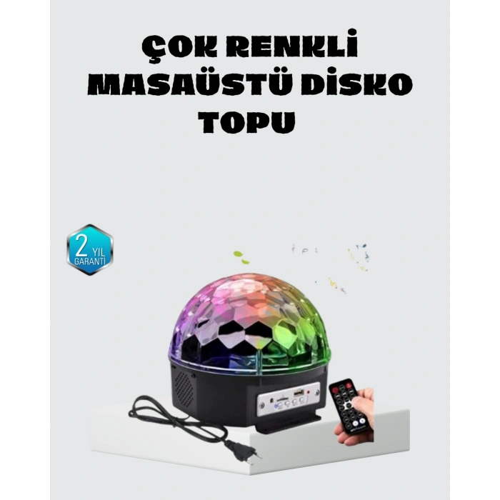 Nevamel Taşınabilir Mini Disko Topu Lamba – Müzikle Senkronize Işık Efekti ve Parti Atmosferi