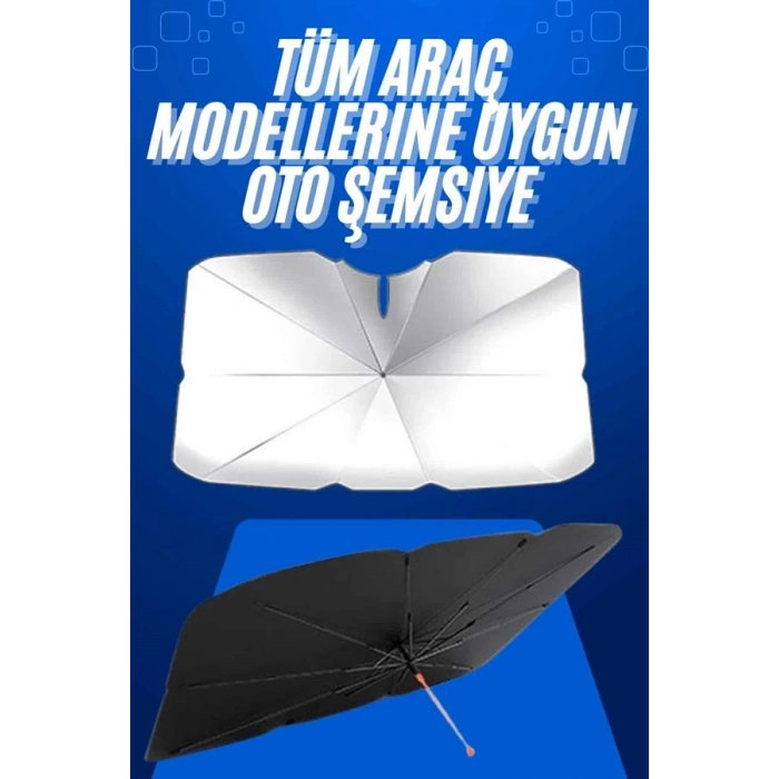 Nevamel Taşınabilir Oto Cam Güneşliği Katlanabilir Tüm Araçlara Uyumlu Güneş Gölge Koruyucu