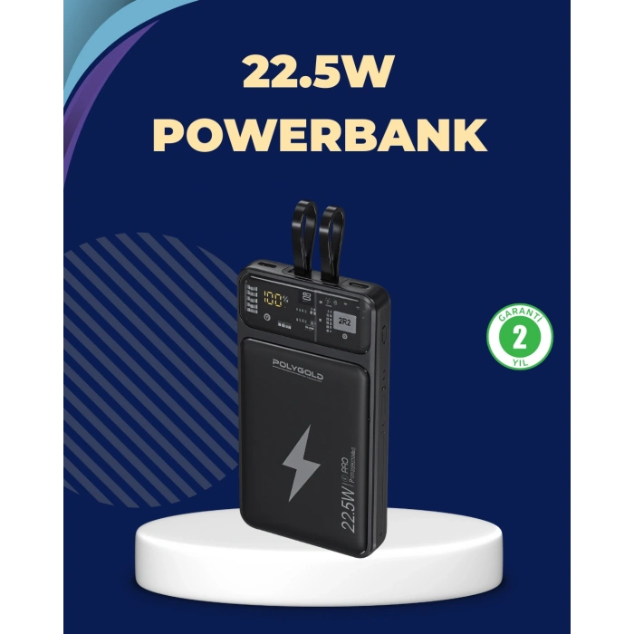 Nevamel® Taşınabilir Powerbank 22.5W Hızlı Şarj Destekli