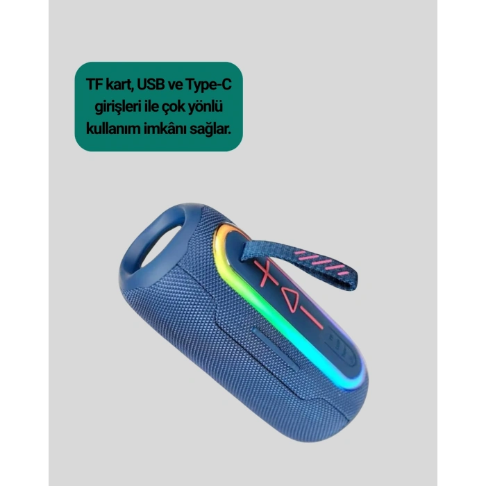 Nevamel Taşınabilir Şarjlı Bluetooth Hoparlör Güçlü Bas