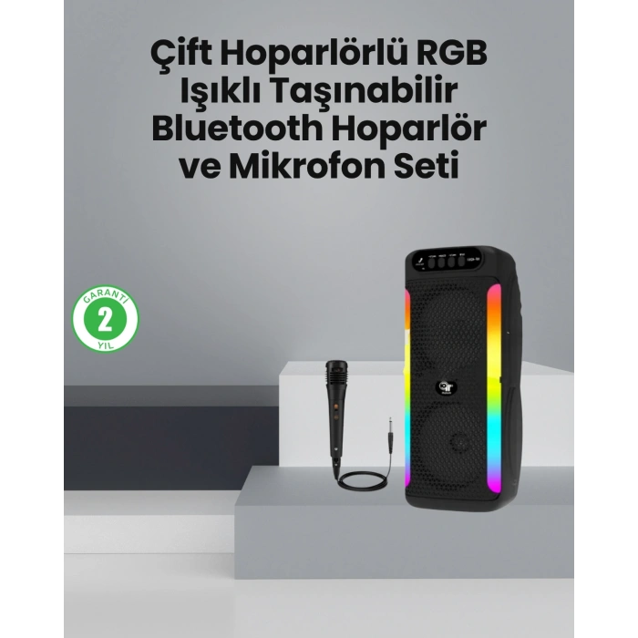 Nevamel Taşınabilir Şarjlı Hoparlör USB SD Kart AUX Girişli