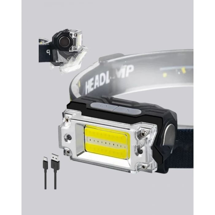 Nevamel® Taşınabilir Şarjlı LED Fener XPE95LM COB120LM Manyetik Gövde