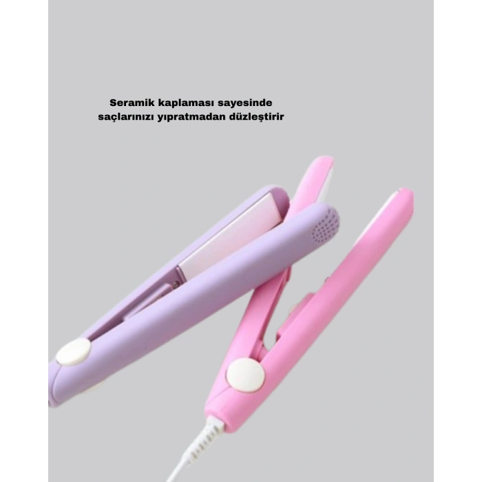 Nevamel Taşınabilir Seramik Kaplama Mini Saç Düzleştirici – Seyahat ve Günlük Kullanım İçin İdeal