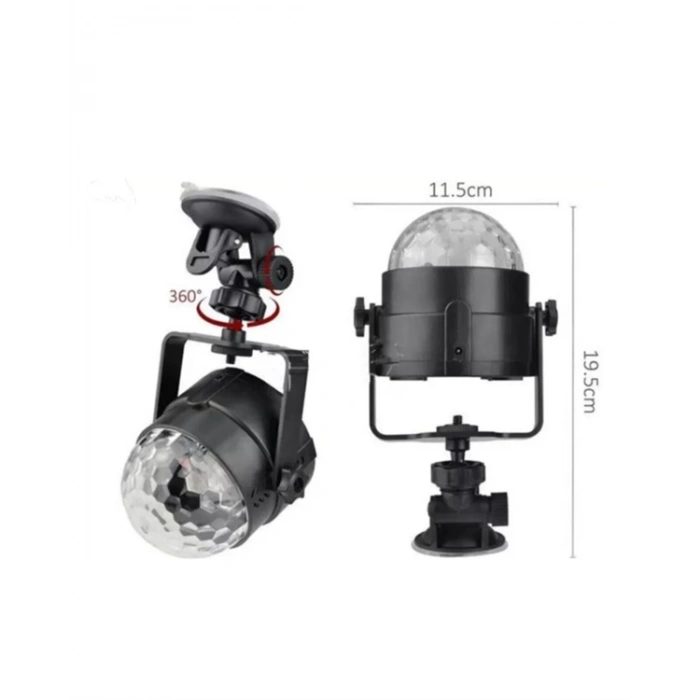 Nevamel Taşınabilir ve Dayanıklı Plastik Kristal LED Disko Işığı