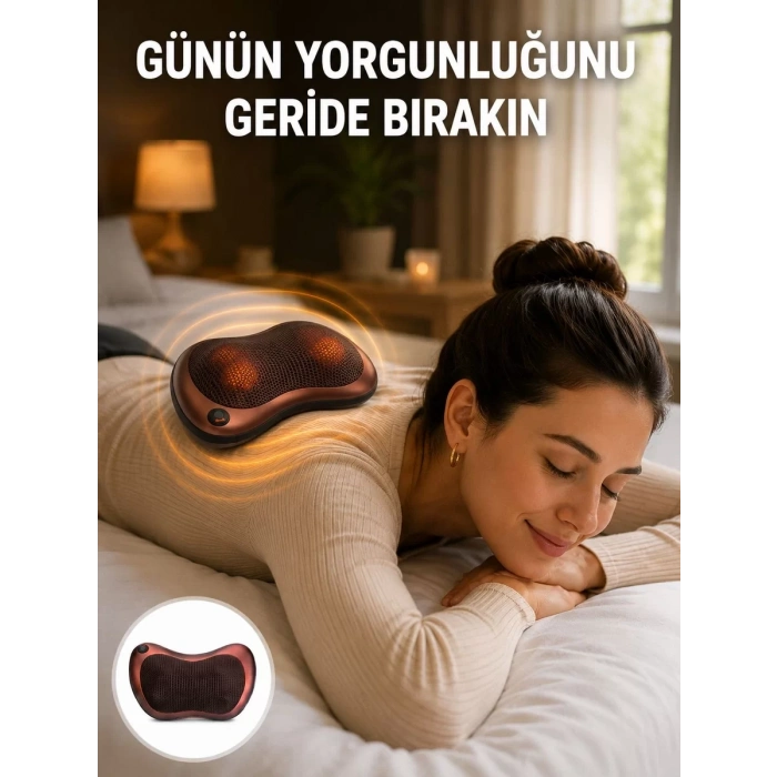 Nevamel® Taşınabilir Yoğurma Masaj Cihazı Boyun Bel Sırt Ayak Yeni Nesil