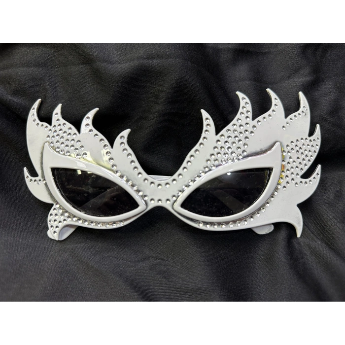 Nevamel Taşlı Beyaz Alev Parti Gözlüğü