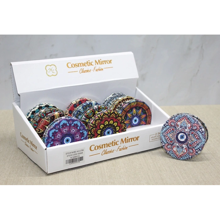 Nevamel Taşlı El Aynası Yuvarlak İnce Model 5