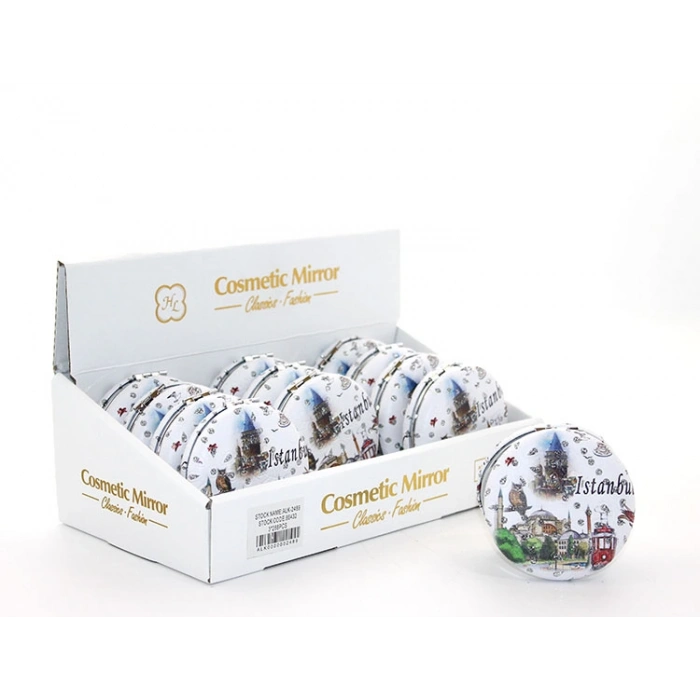 Nevamel Taşlı İstanbul Tasarımı El Aynası Kalın Model 8