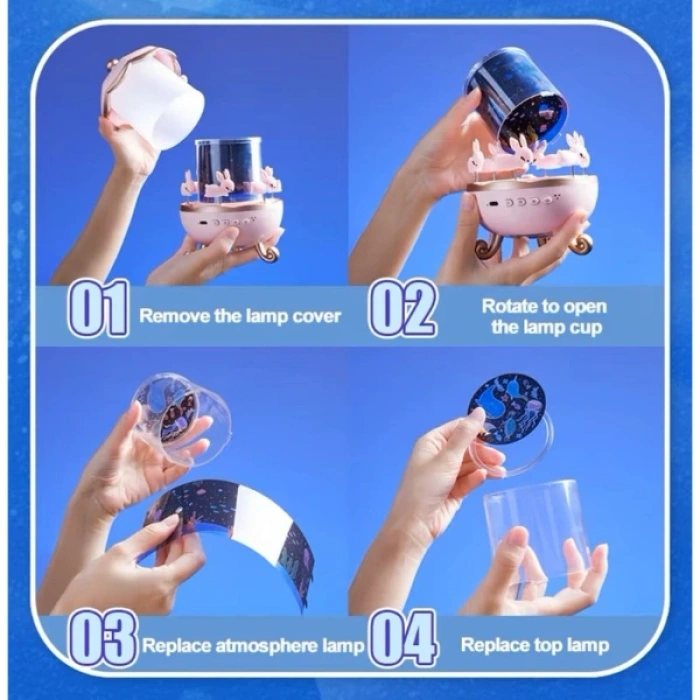 Nevamel Tavşan Atlıkarınca Multifonksiyon Projektör