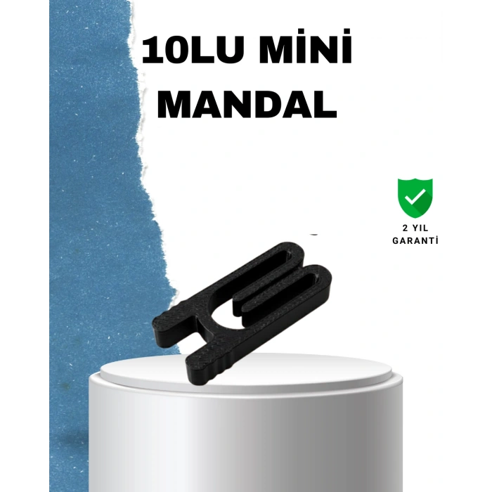 Nevamel® Tekrar Kullanılabilir Poşet Mandalı Siyah 10 Adet