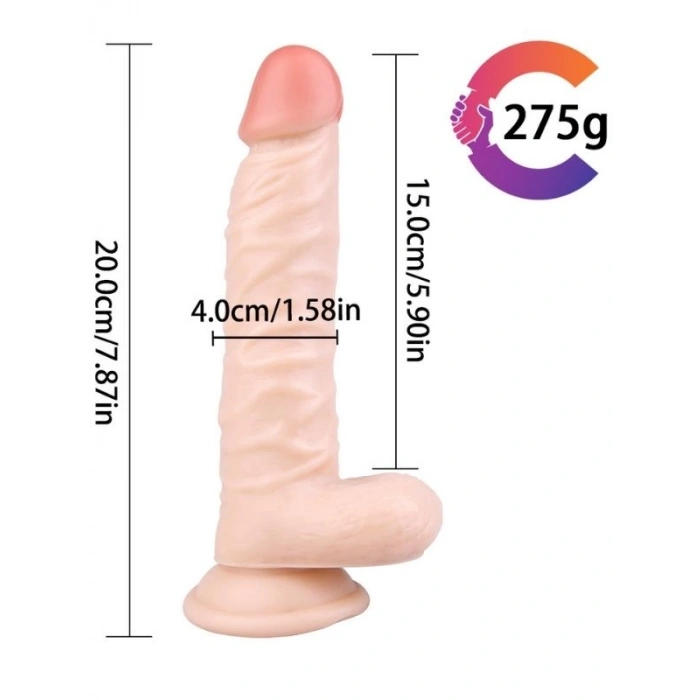 Nevamel® Ten Rengi 20 Cm Dildo Model No:1080 (Kod:1080)
