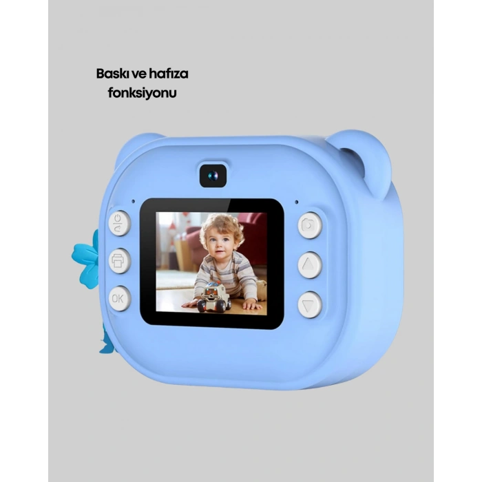 Nevamel® Termal Baskı Teknolojili Anında Fotoğraf Kamerası – 24MP Çift Lens 32GB Hafıza