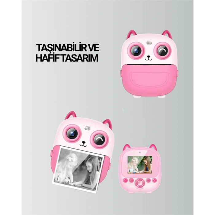 Nevamel Termal Yazıcılı Dijital Kamera – USB Şarjlı HD Video Destekli