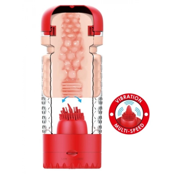 Nevamel® Theresa Kırmızı Vajina &Amp; Dil Mastürbatör