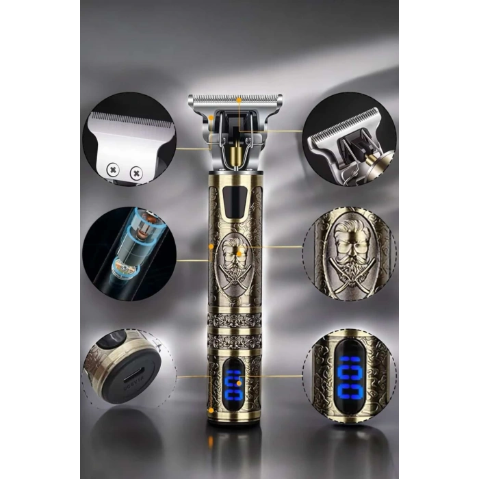 Nevamel Tıraş Makinesi Çizik Tıraş Paslanmaz Çelik Uzun Ömürlü Şarjlı