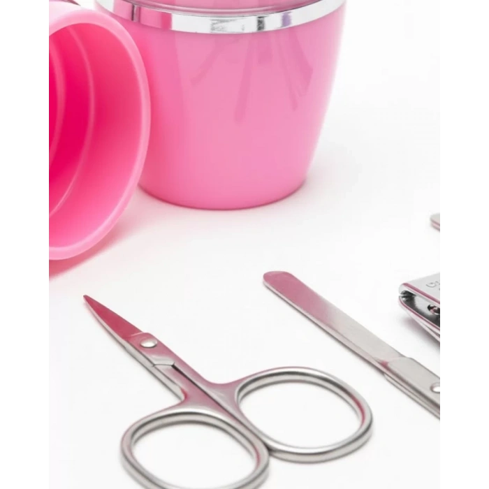 Nevamel® Tırnak Bakım Manikür Pedikür Seti 4 Parça Pembe Pratik Günlük Kullanım Yeni Nesil