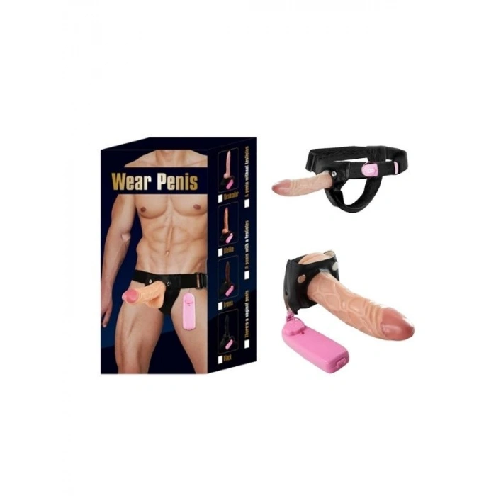 Nevamel® Titreşimli Belden Bağlamalı Realistik Penis Wear